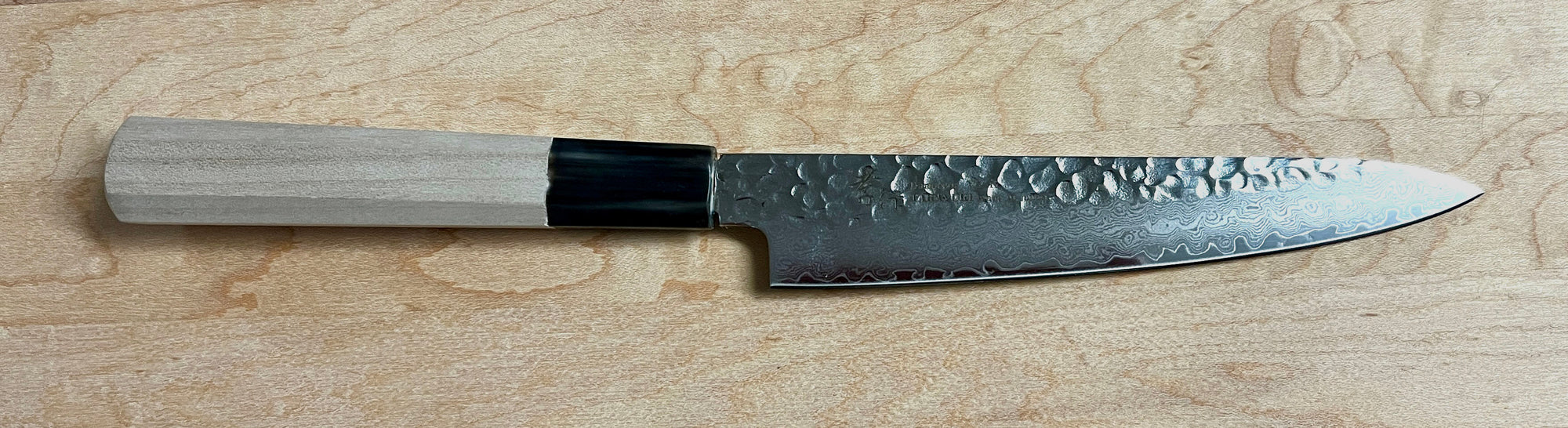 Sakai Takayuki 33-Layer Damascus Damascus Petty Knife, Magnolia Handle, 150mm / 5.9"
